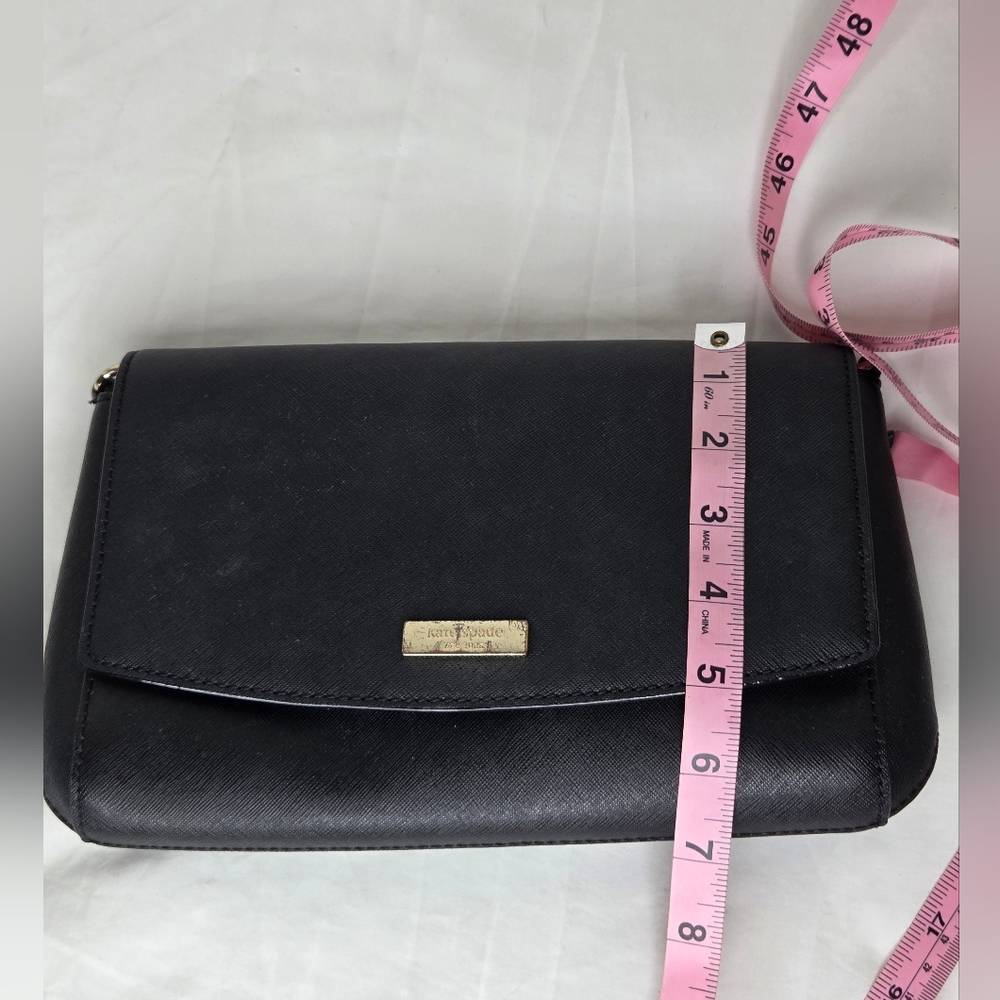 Kate Spade New York Black Shoulder Bag with Gold Chain – - Picture 14 of 15